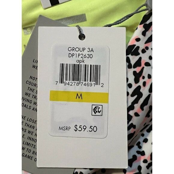 DKNY Sport Black Multicolor Confetti Print High Waist Leggings Womens Medium NWT - Picture 8 of 9